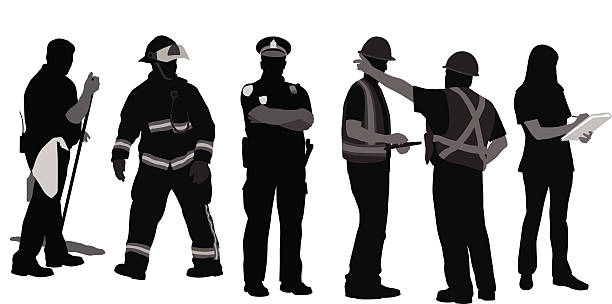 Detail Firefighter Silhouette Clip Art Nomer 27