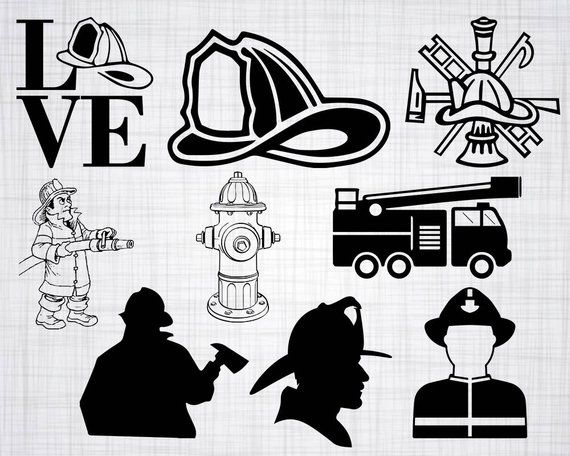 Detail Firefighter Silhouette Clip Art Nomer 42