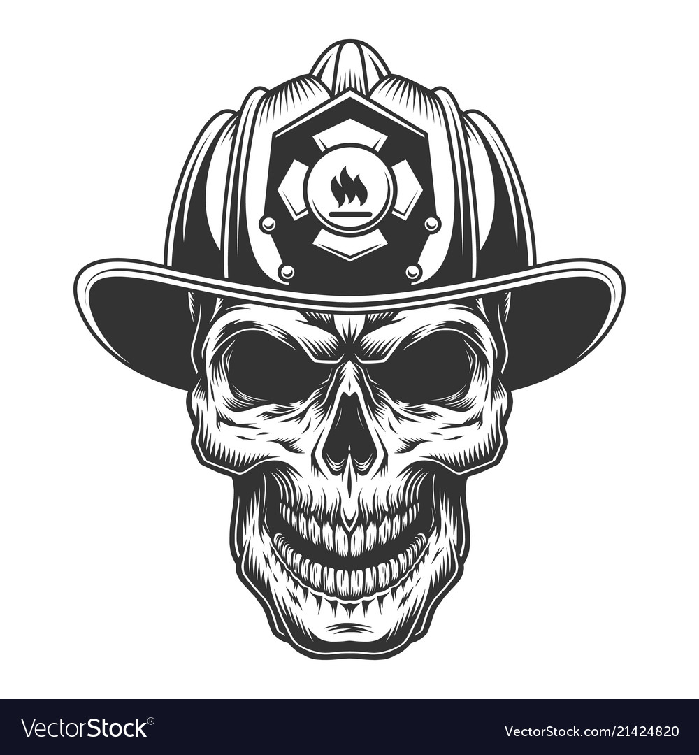 Firefighter Skull Vector - KibrisPDR