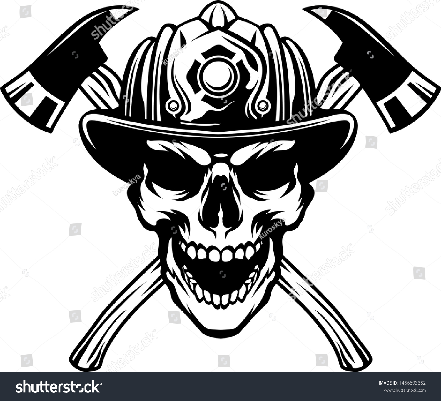 Detail Firefighter Skull Vector Nomer 11