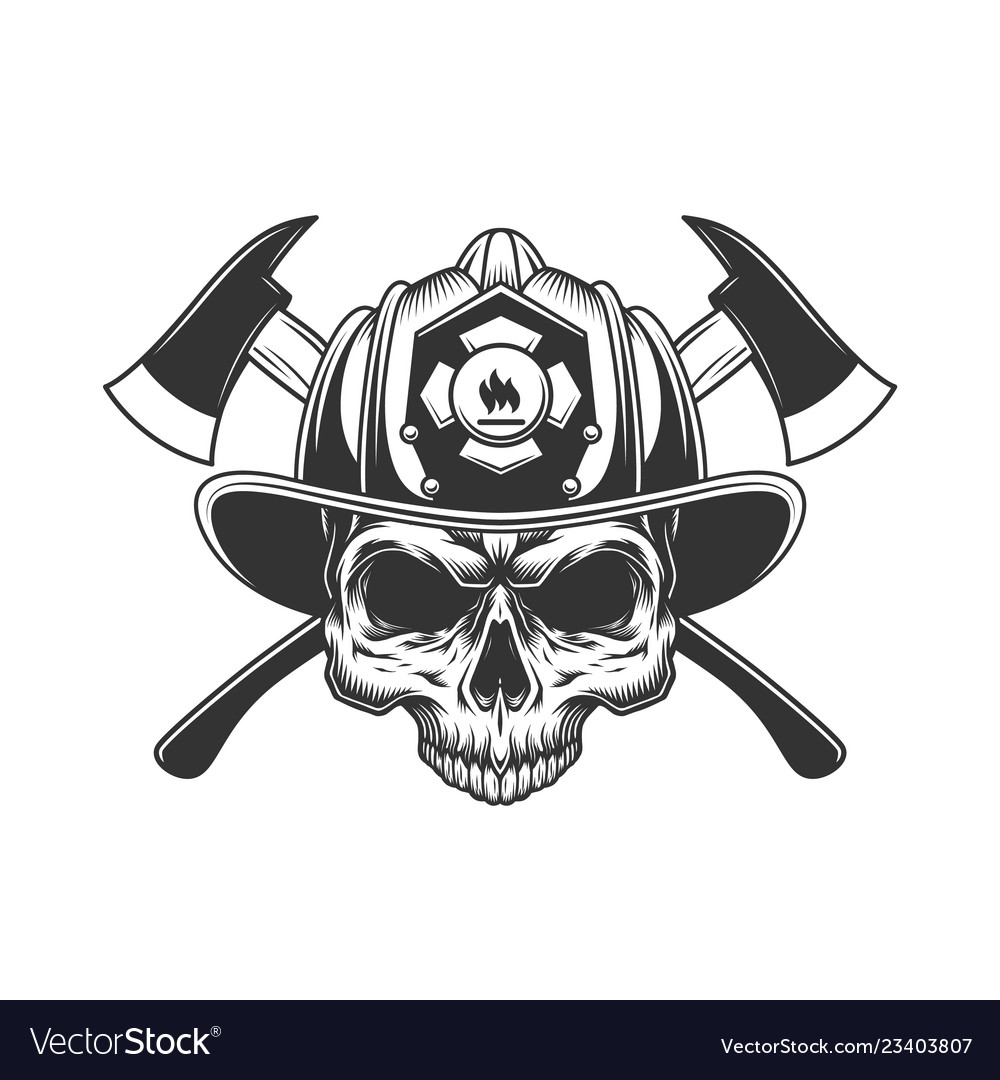 Detail Firefighter Skull Vector Nomer 14