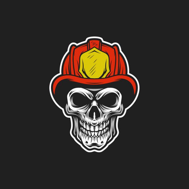 Detail Firefighter Skull Vector Nomer 17