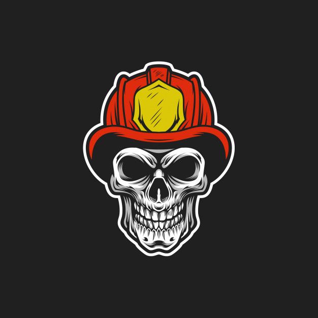 Detail Firefighter Skull Vector Nomer 17