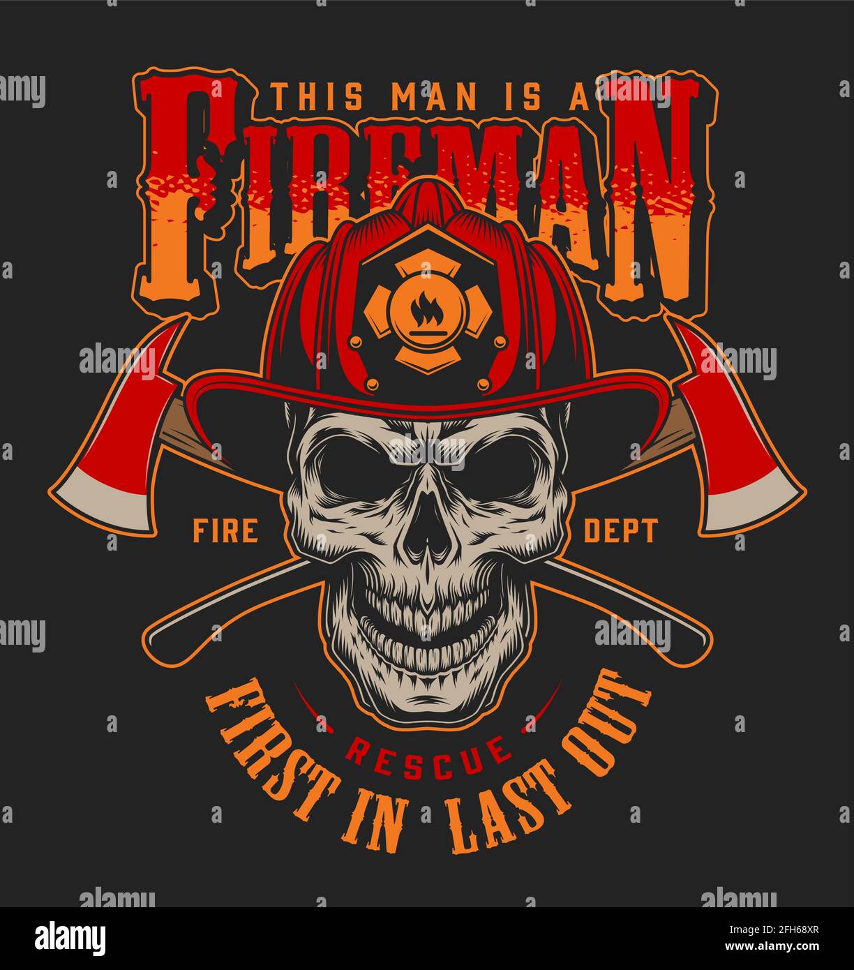 Detail Firefighter Skull Vector Nomer 19