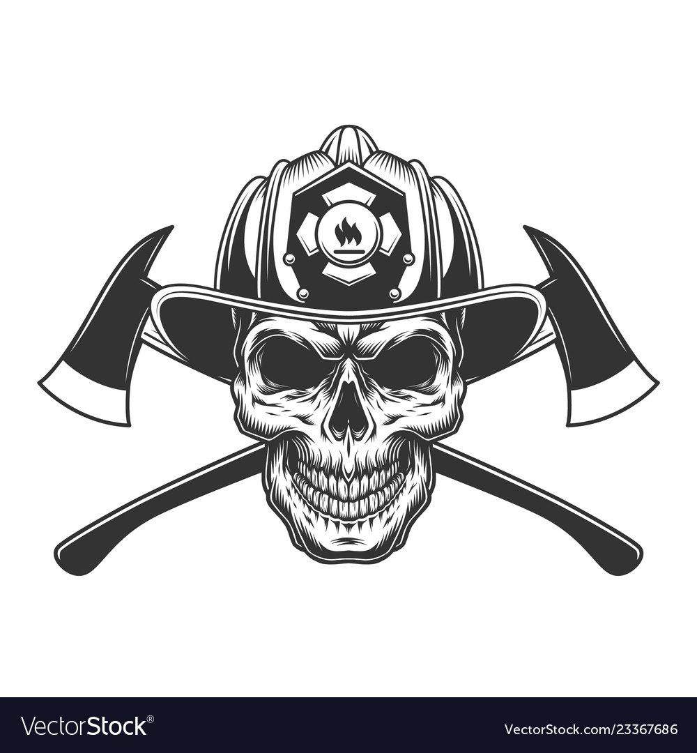 Detail Firefighter Skull Vector Nomer 3