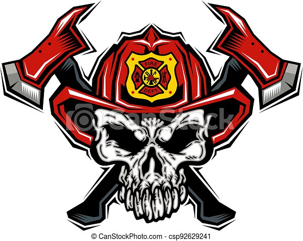 Detail Firefighter Skull Vector Nomer 24