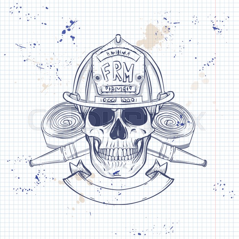 Detail Firefighter Skull Vector Nomer 27