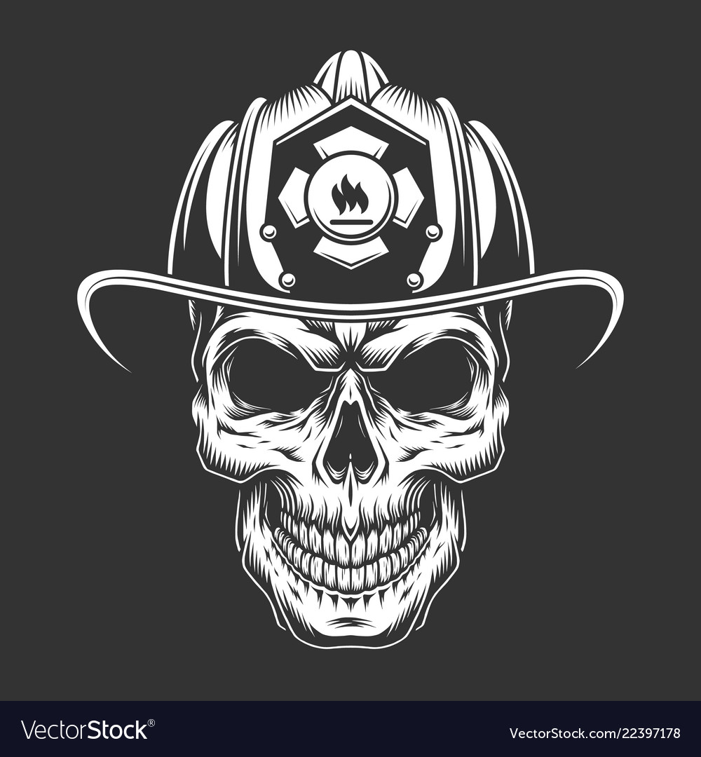 Detail Firefighter Skull Vector Nomer 4