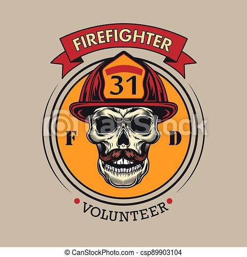 Detail Firefighter Skull Vector Nomer 33