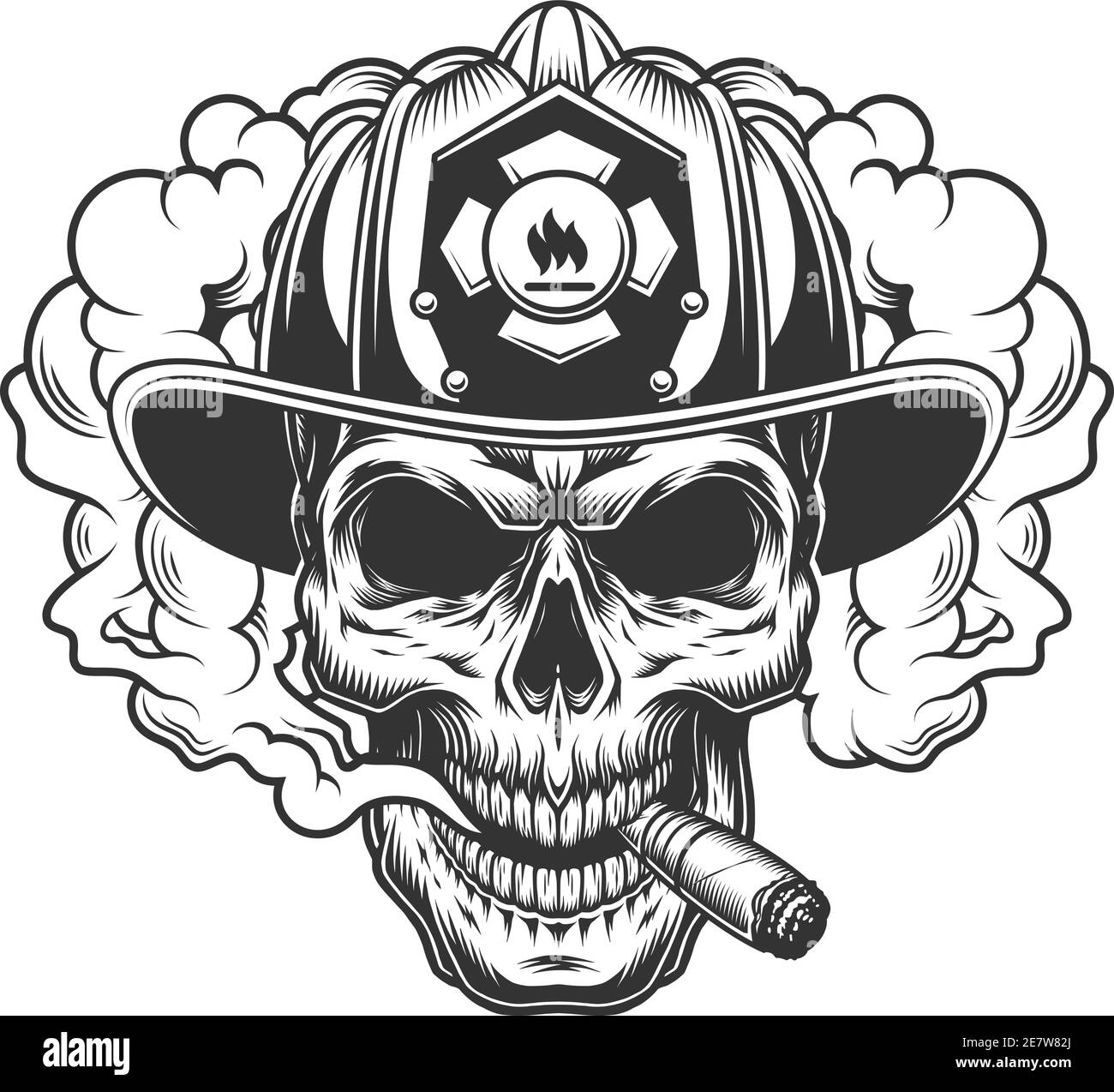 Detail Firefighter Skull Vector Nomer 5