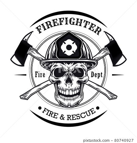 Detail Firefighter Skull Vector Nomer 38