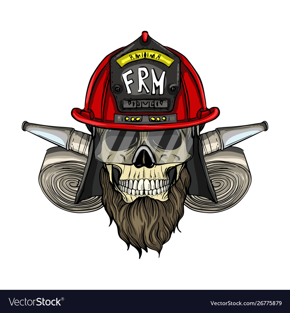 Detail Firefighter Skull Vector Nomer 40