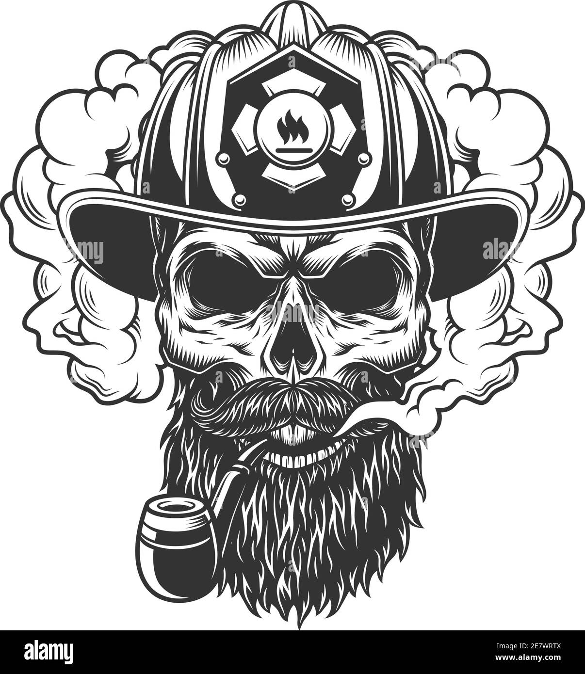 Detail Firefighter Skull Vector Nomer 41