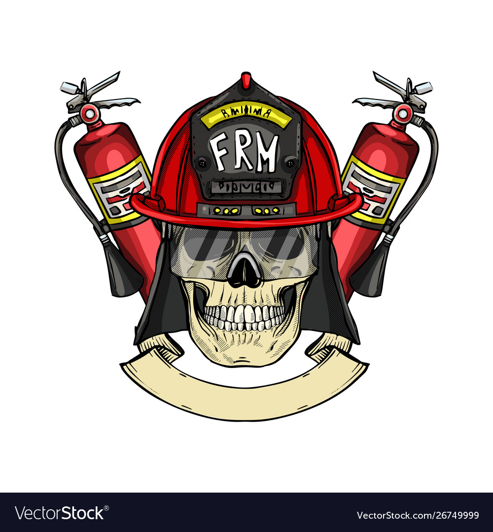 Detail Firefighter Skull Vector Nomer 42