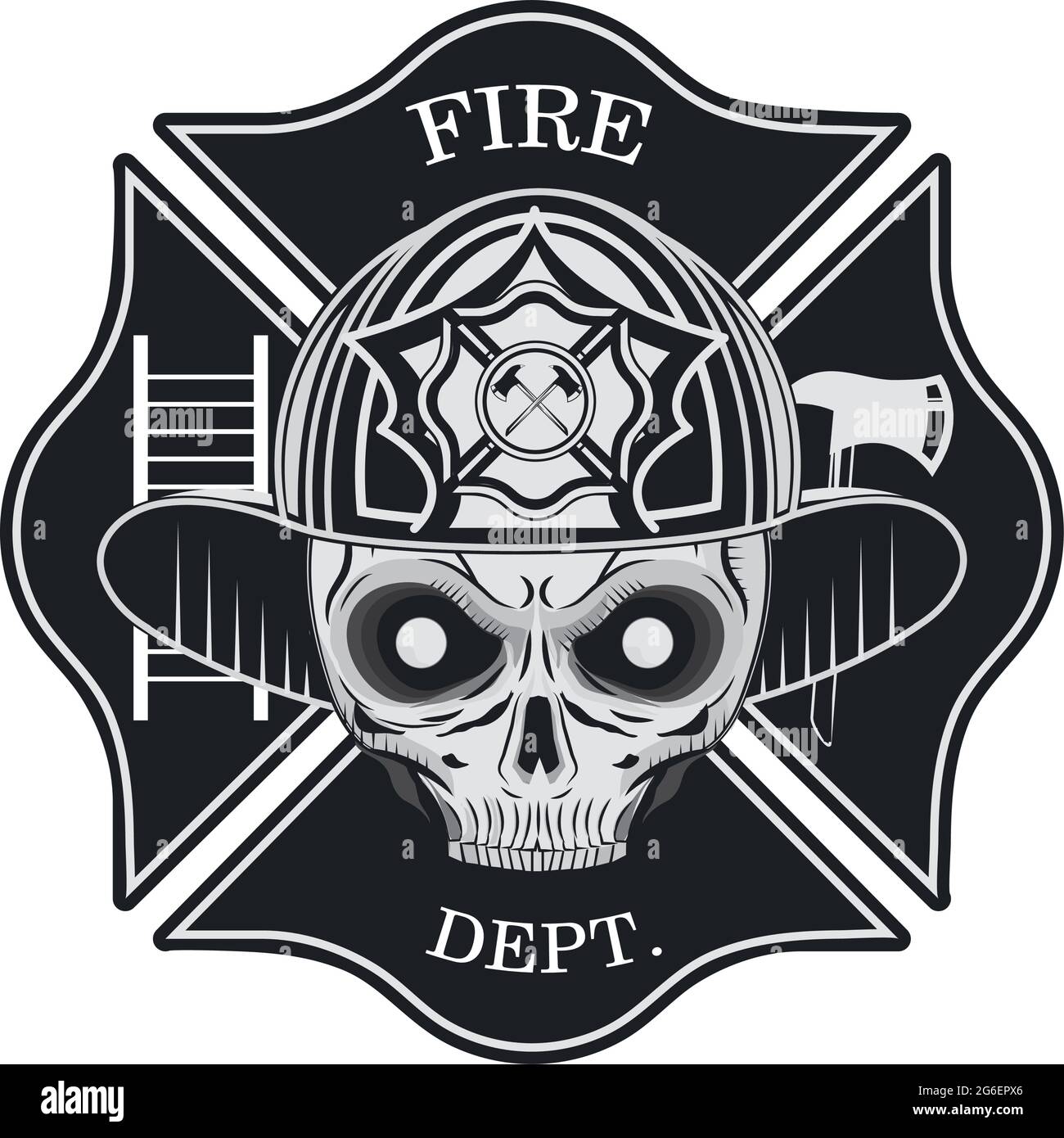 Detail Firefighter Skull Vector Nomer 43