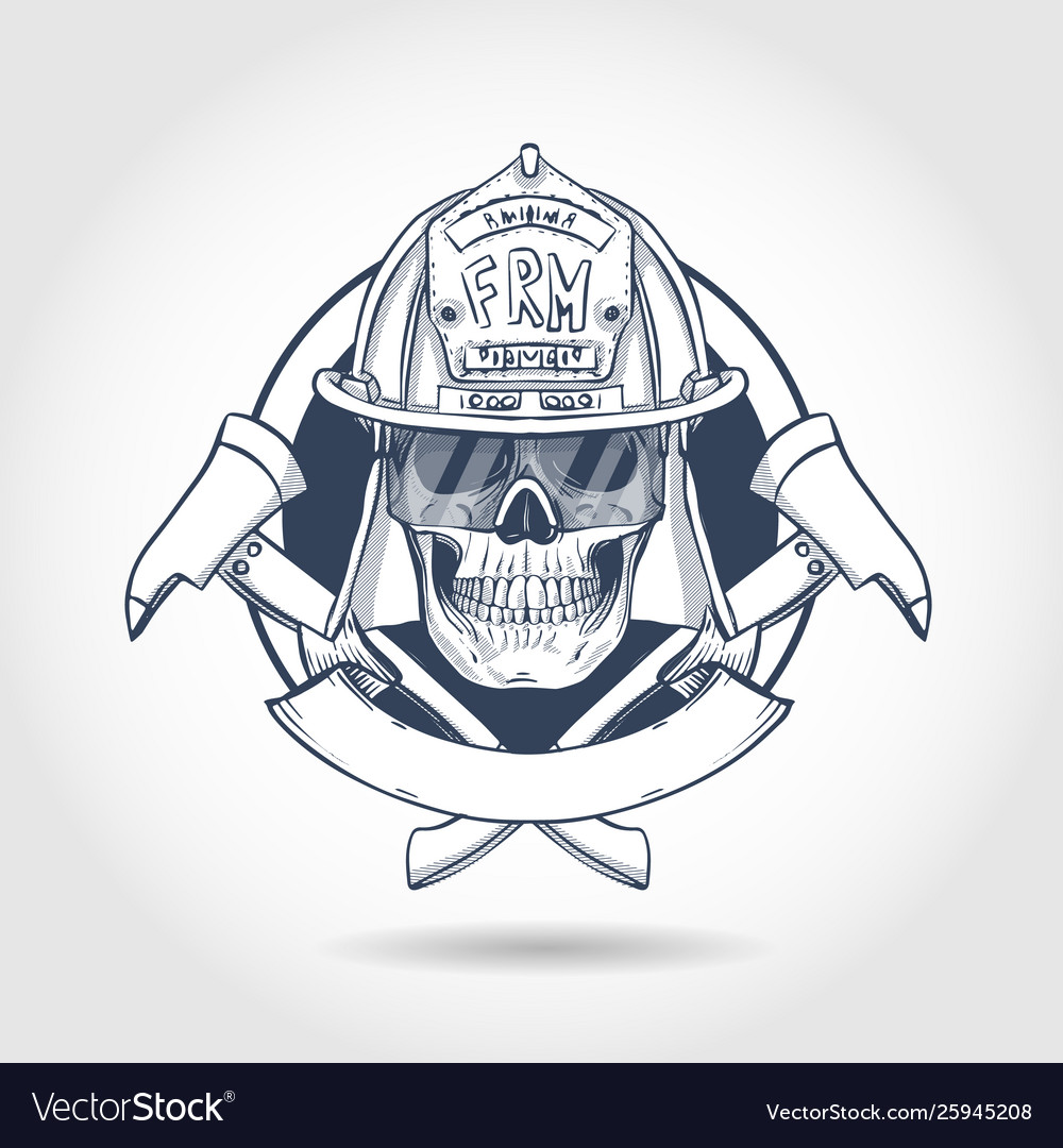 Detail Firefighter Skull Vector Nomer 46