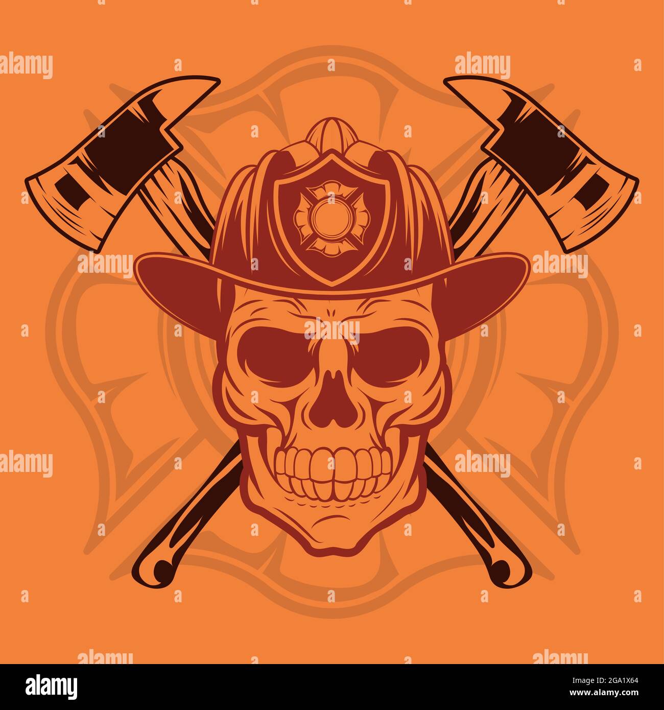 Detail Firefighter Skull Vector Nomer 48