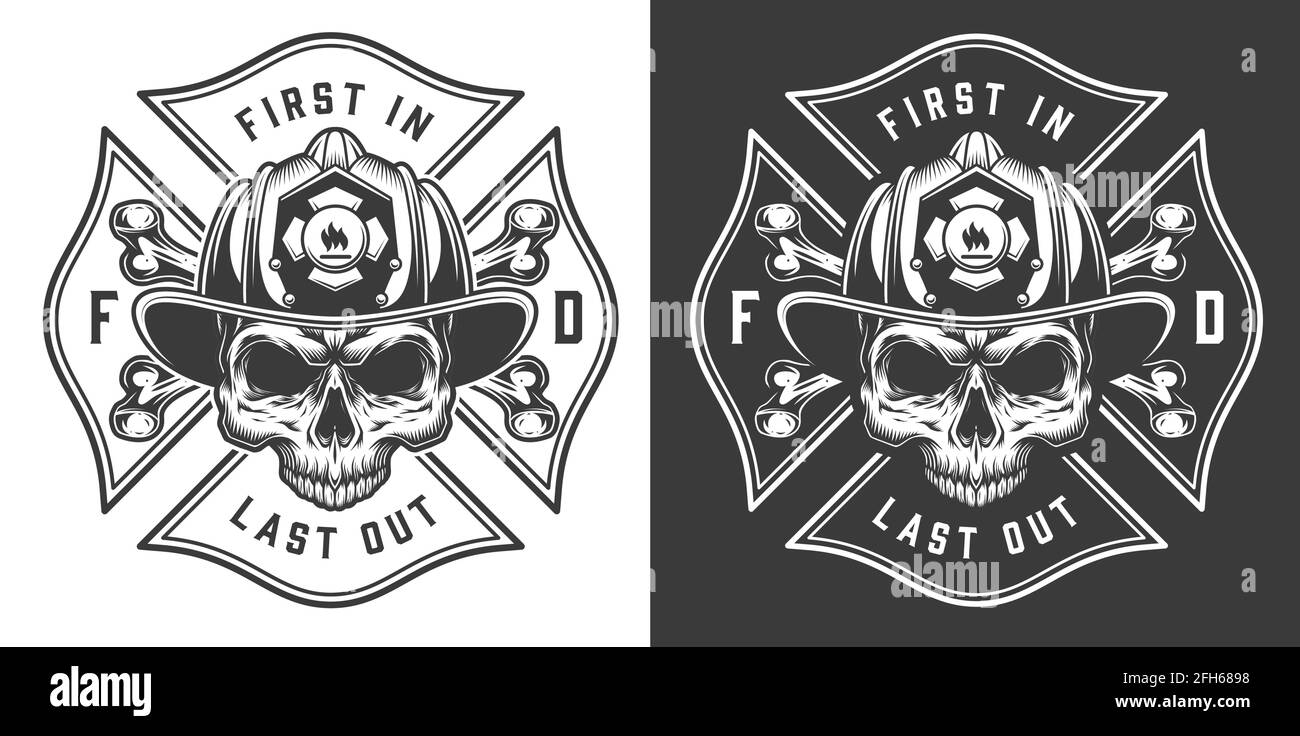 Detail Firefighter Skull Vector Nomer 49