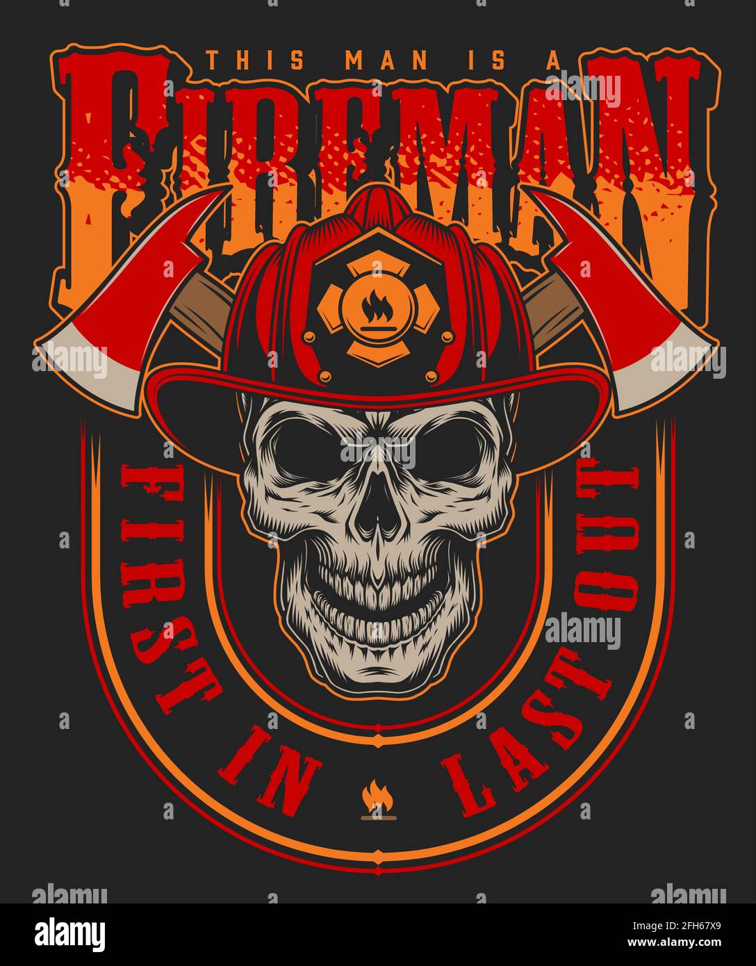 Detail Firefighter Skull Vector Nomer 50