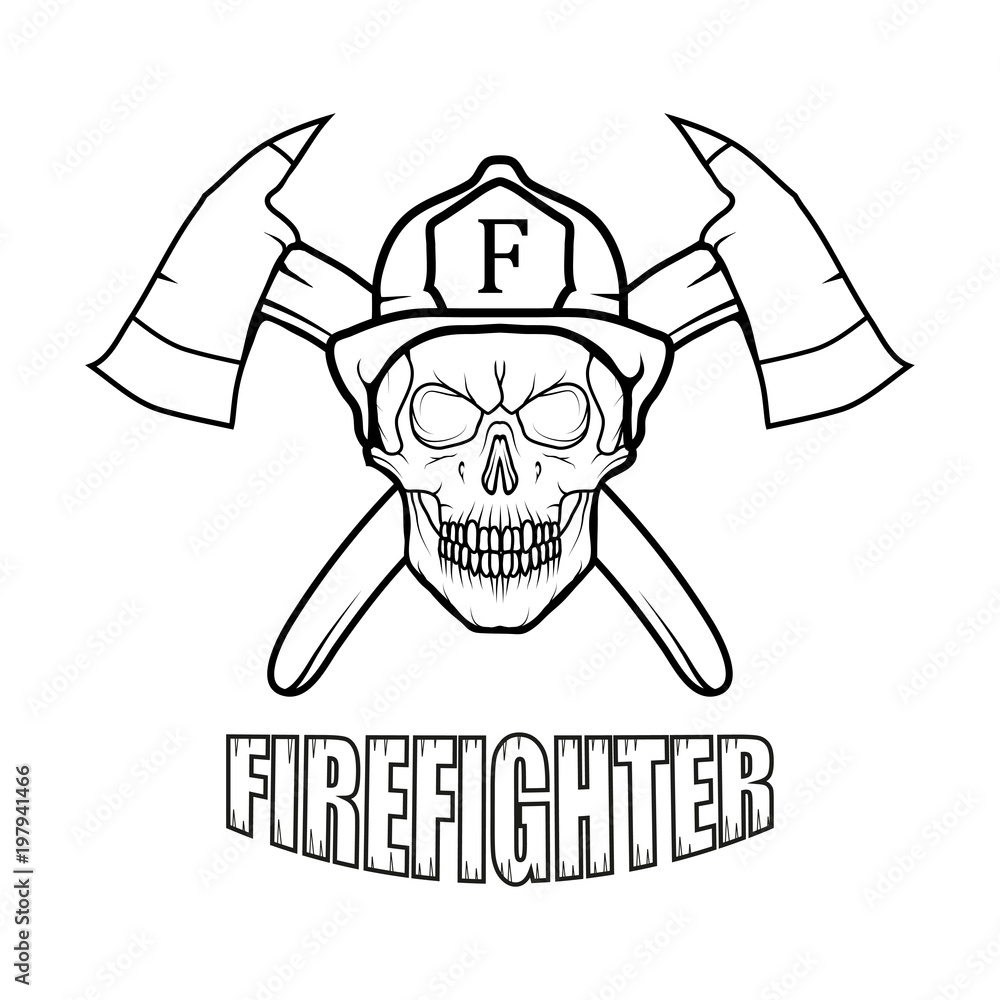 Detail Firefighter Skull Vector Nomer 51