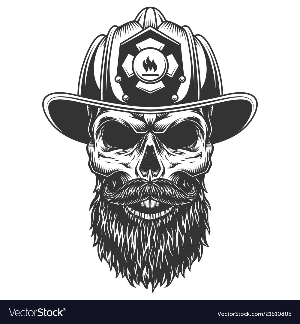 Detail Firefighter Skull Vector Nomer 7