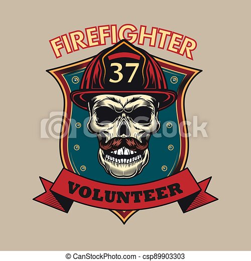 Detail Firefighter Skull Vector Nomer 8