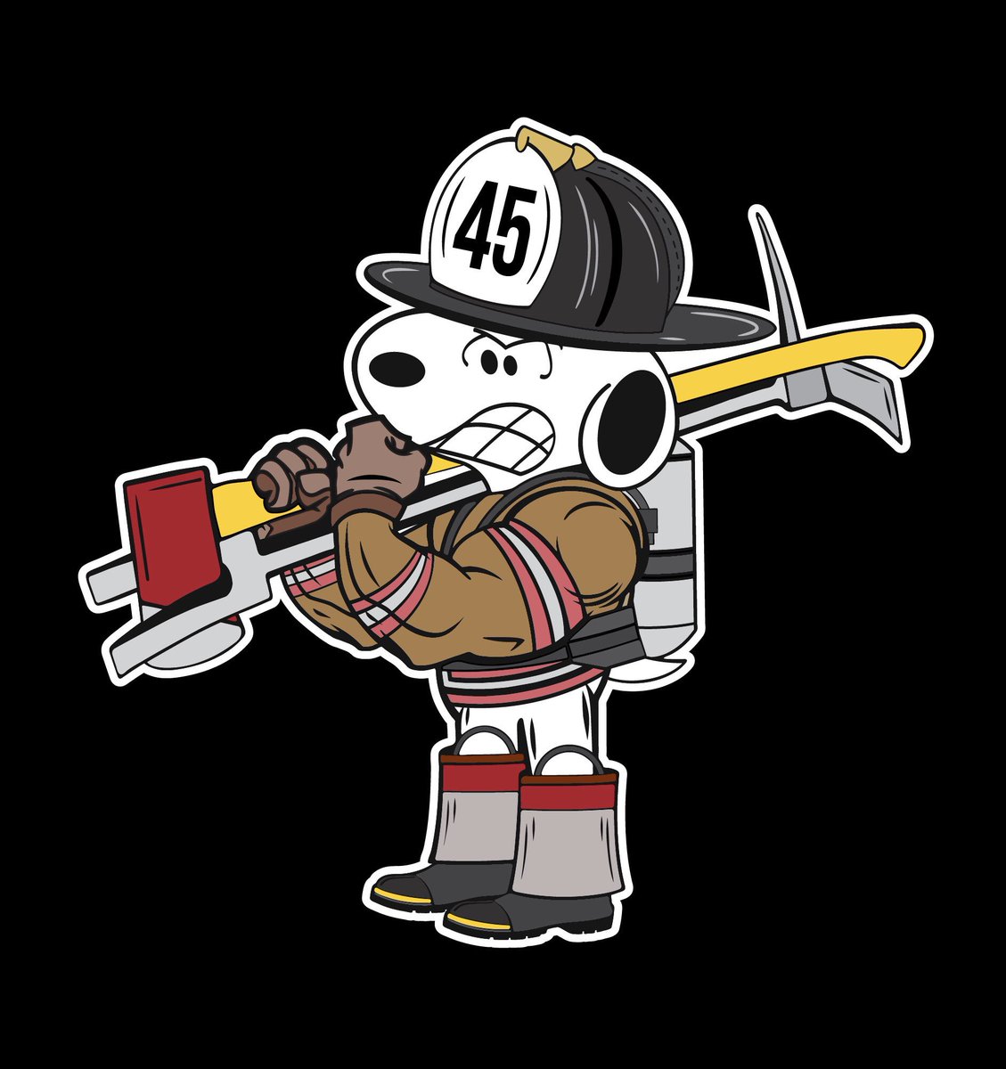 Detail Firefighter Snoopy Nomer 34