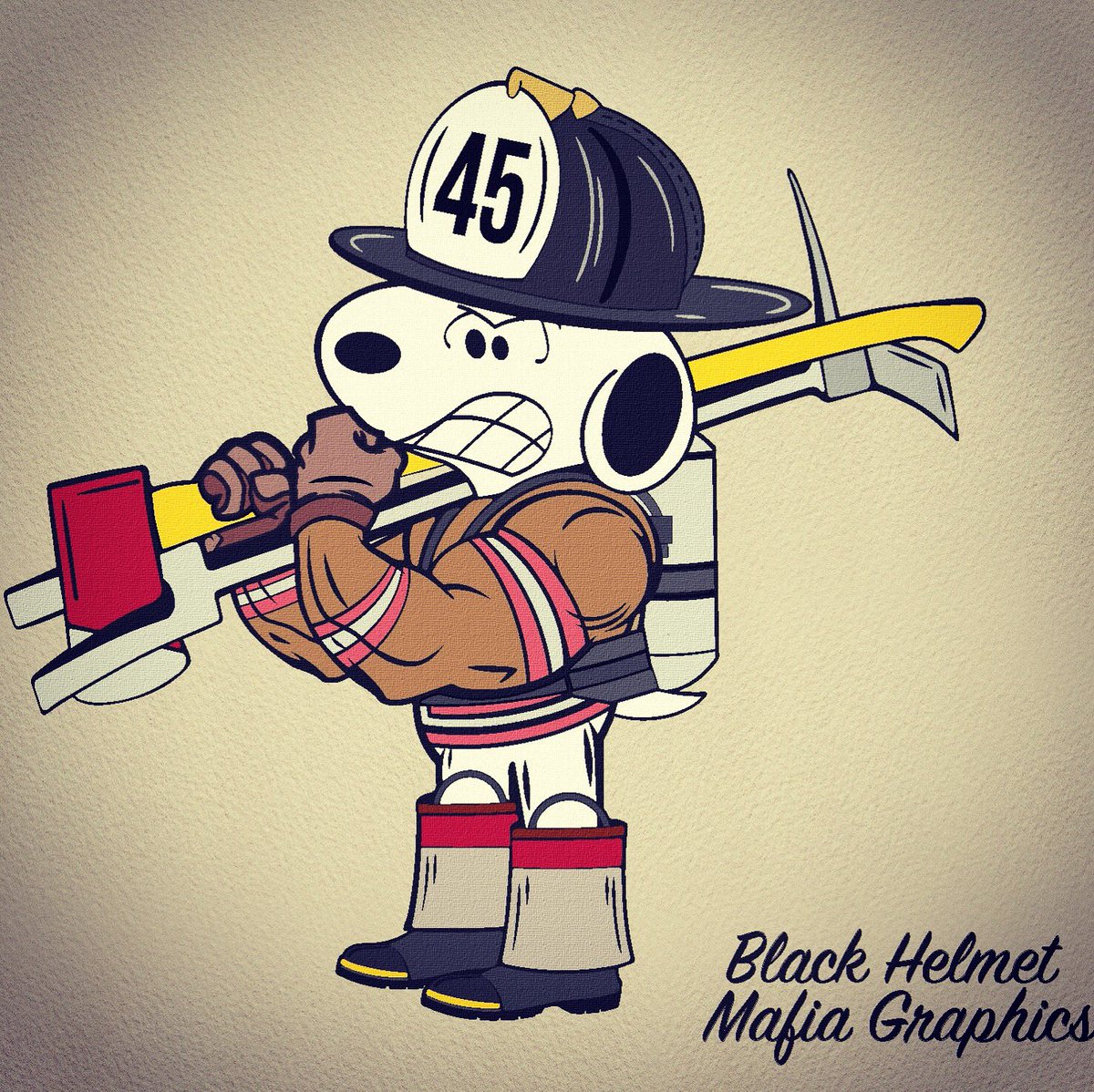 Detail Firefighter Snoopy Nomer 8