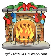 Detail Fireplace Clipart Free Nomer 10