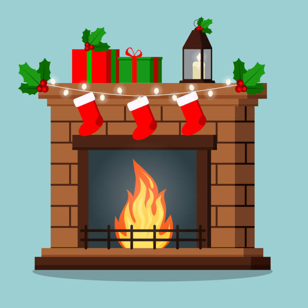 Detail Fireplace Clipart Free Nomer 2