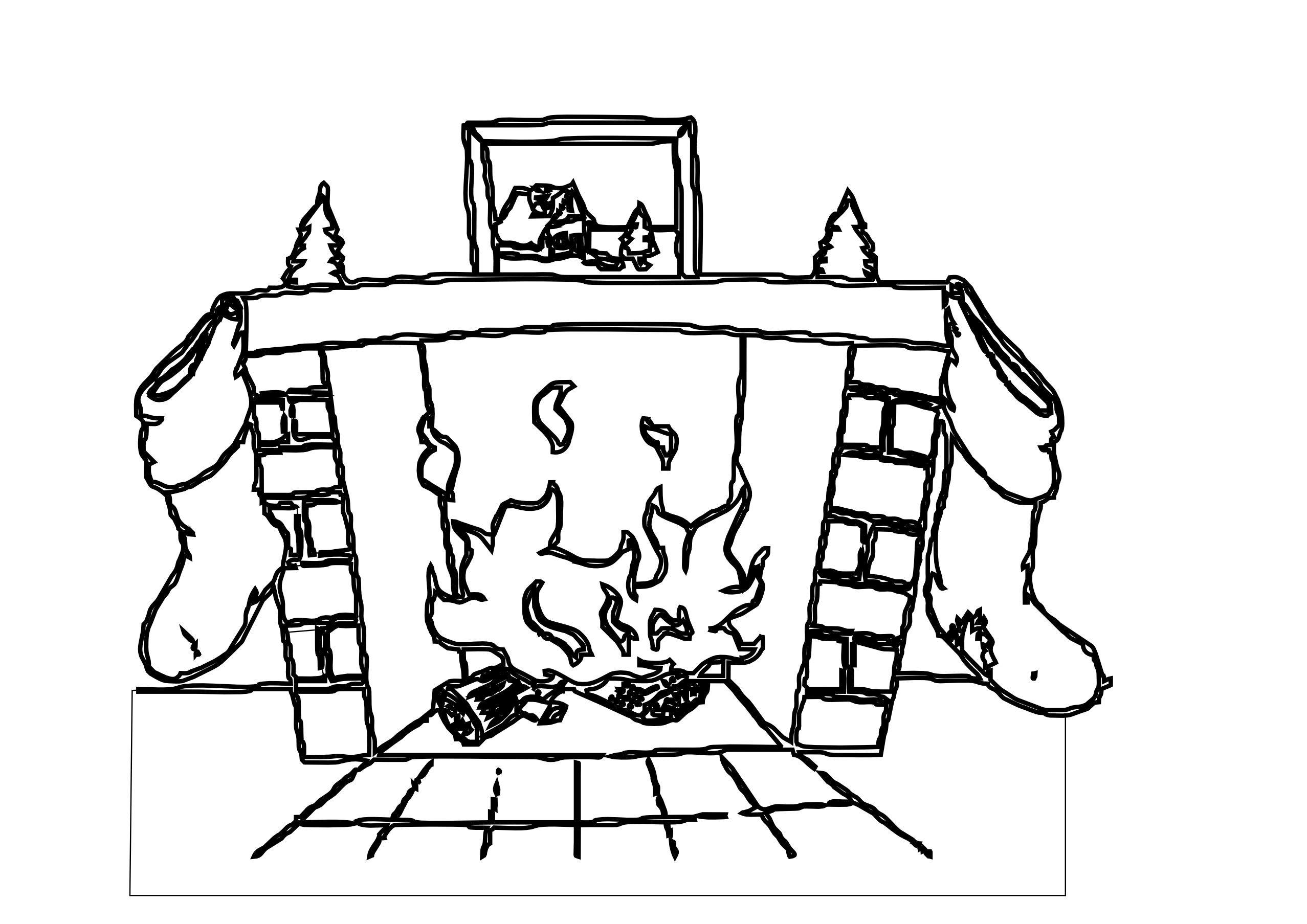 Detail Fireplace Clipart Free Nomer 40