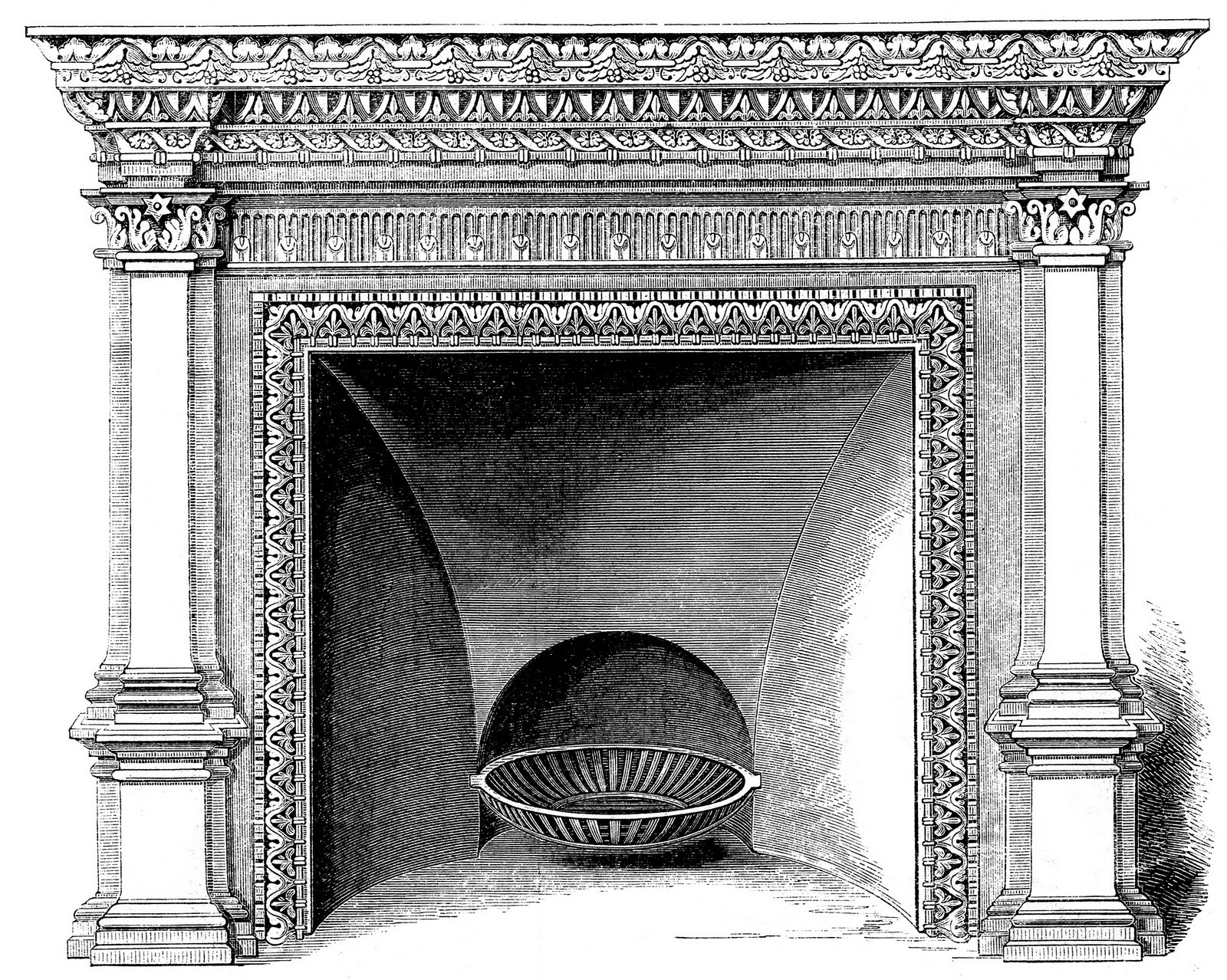 Detail Fireplace Clipart Free Nomer 43