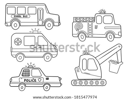 Detail Firetruck Clipart Black And White Nomer 40