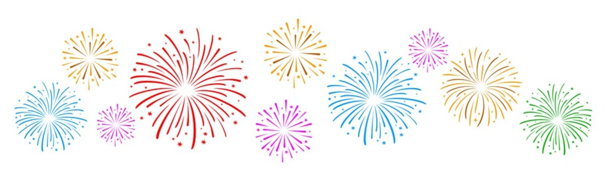 Detail Fireworks Clipart Border Nomer 16