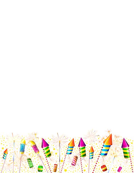 Detail Fireworks Clipart Border Nomer 4