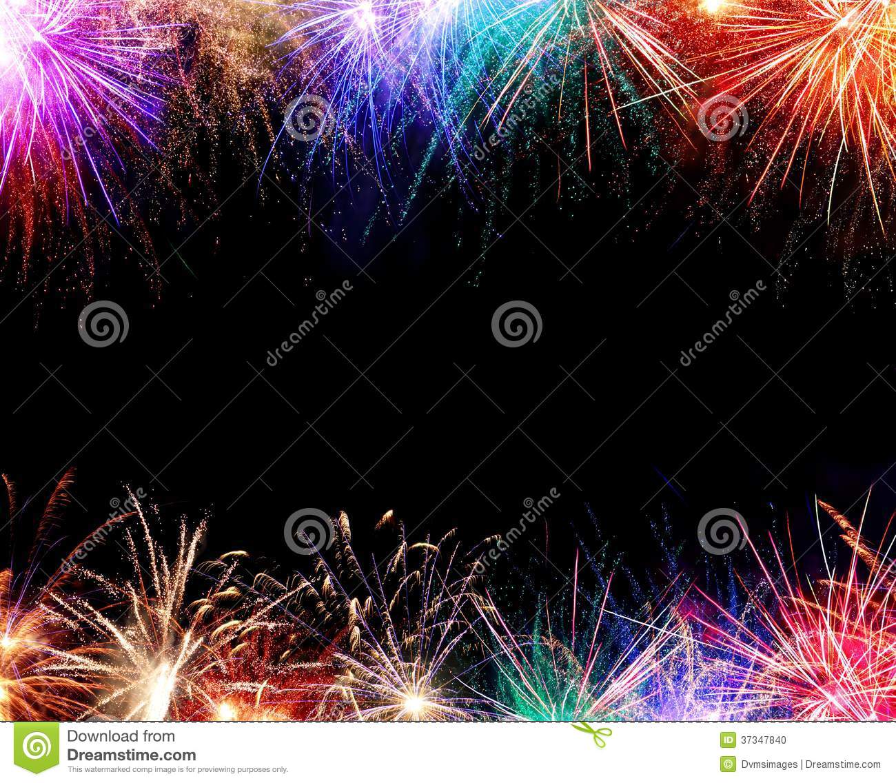 Detail Fireworks Clipart Border Nomer 21