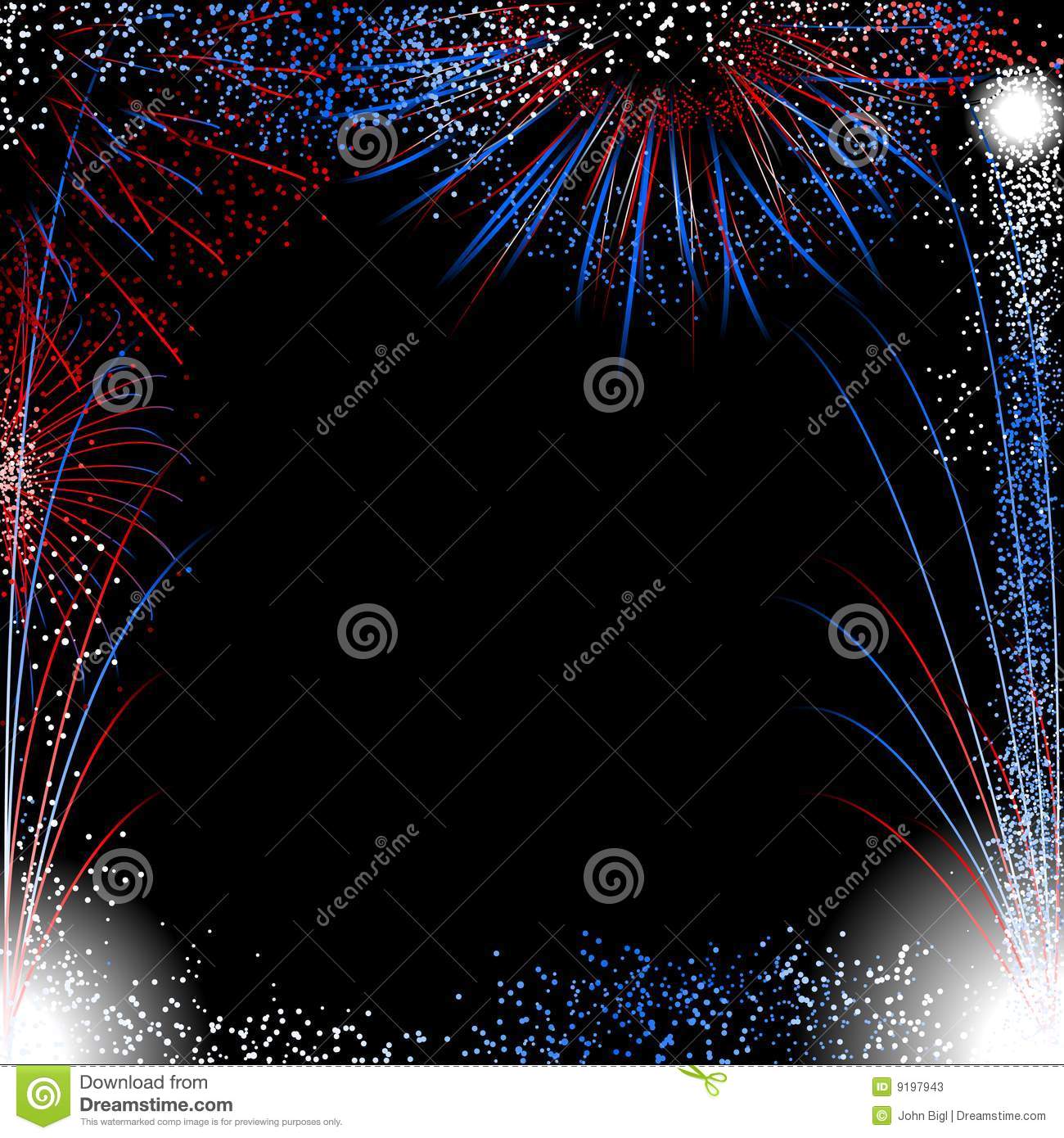 Detail Fireworks Clipart Border Nomer 22