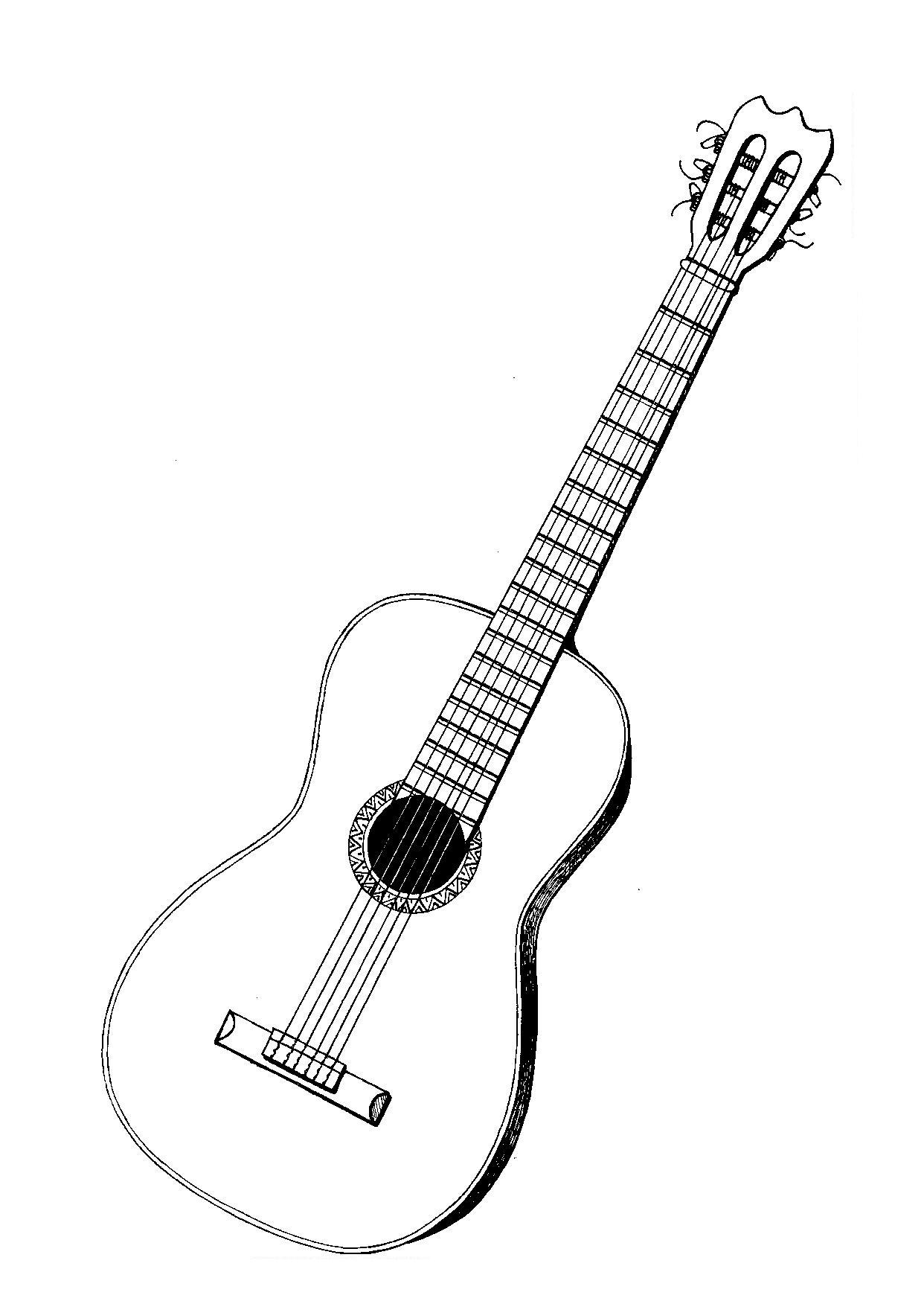 Detail Gitarre Drawing Nomer 7