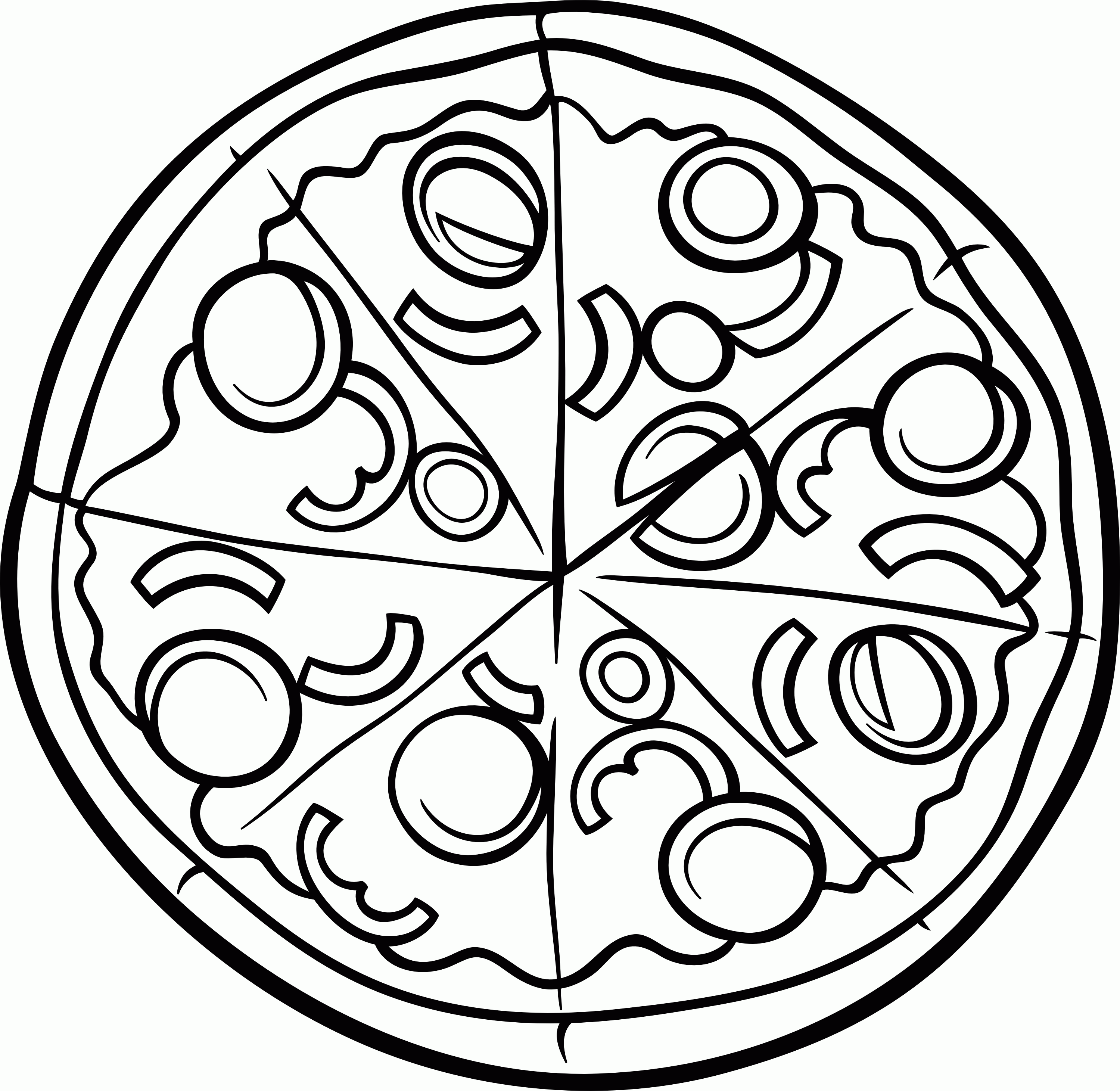 Pizza Ausmalbild - KibrisPDR