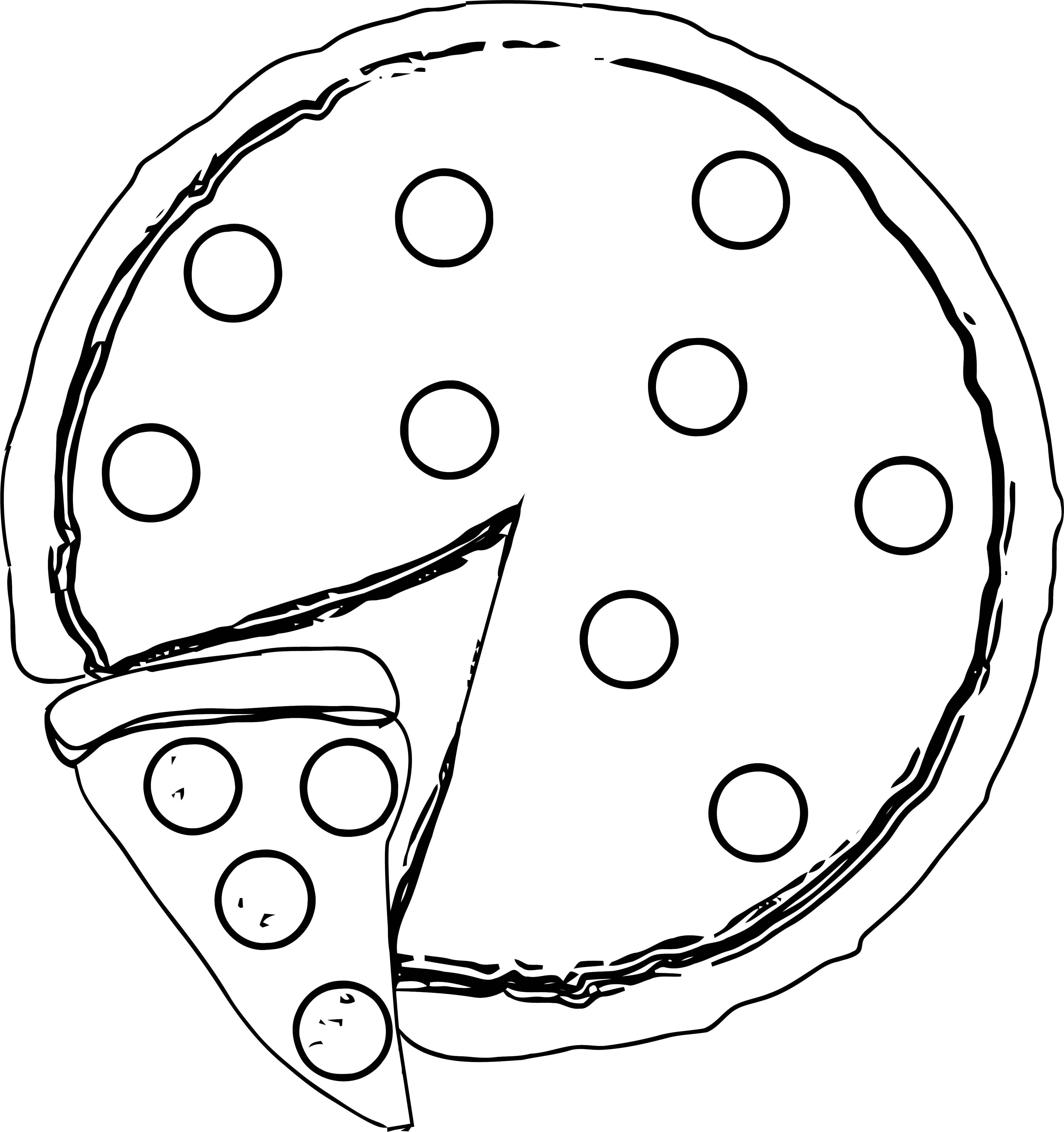 Detail Pizza Ausmalbild Nomer 17