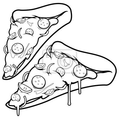 Detail Pizza Ausmalbild Nomer 18