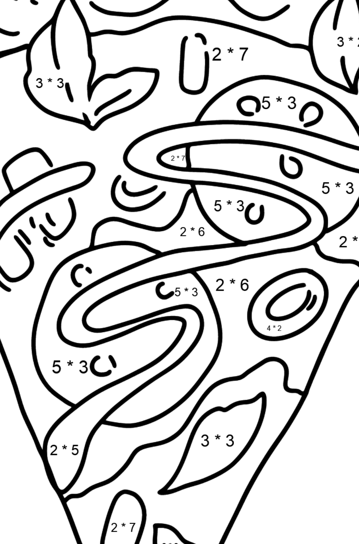 Detail Pizza Ausmalbild Nomer 19