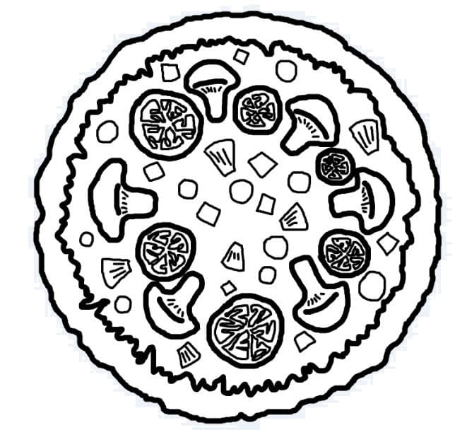 Detail Pizza Ausmalbild Nomer 23