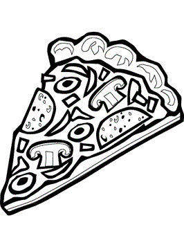 Detail Pizza Ausmalbild Nomer 4