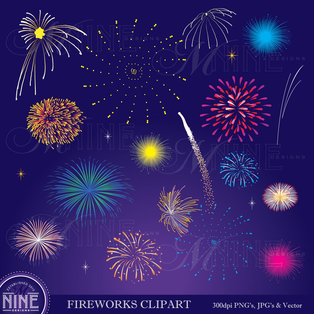 Detail Fireworks Clipart Nomer 38