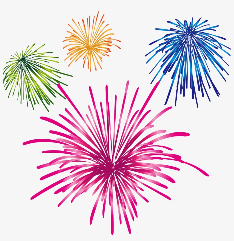 Detail Fireworks Vector Png Nomer 3