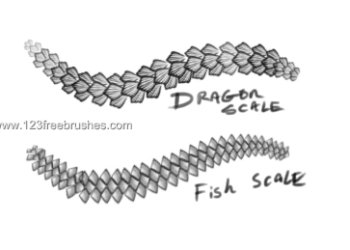 Detail Fish Scale Photoshop Brush Nomer 19