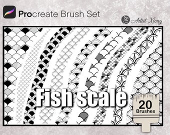 Detail Fish Scale Photoshop Brush Nomer 50