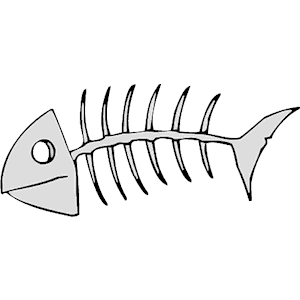 Detail Fish Skeleton Clipart Nomer 2