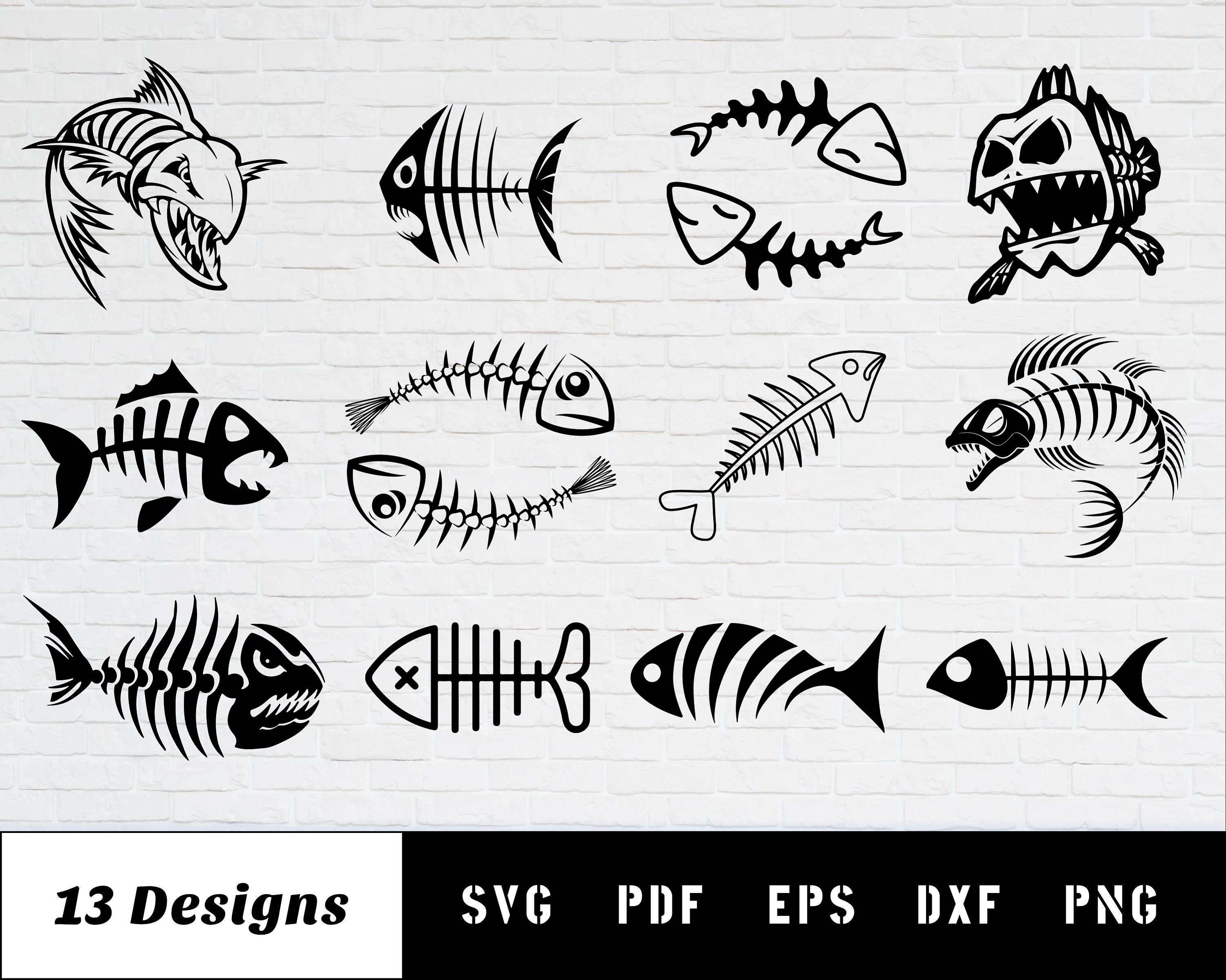 Detail Fish Skeleton Clipart Nomer 27